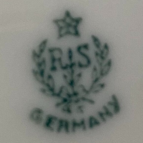 Vintage R & S Germany Porcelain Hand Painted Floral Motif Open handled 10 1/2" - Picture 8 of 8